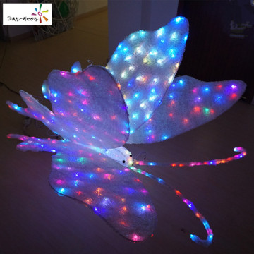 With CE and Rosh certificate lighted metal outdoor garden decorations butterfly