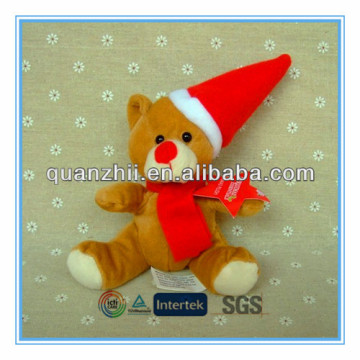 Christmas bear with red hat and scraf