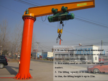 Selling electric hoist pillar jib crane