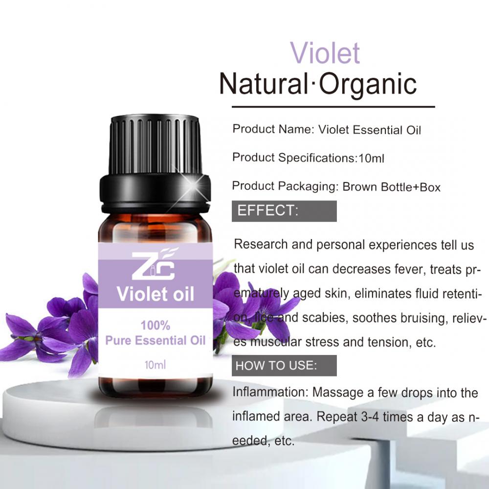 Aceite violeta natural 100% puro para el cuerpo de la piel