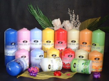Long Lasting Colorful Pillar Candles