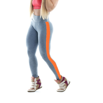 Pants Bottoms New Gym Pants Stripe Splice Yoga Pants B9497