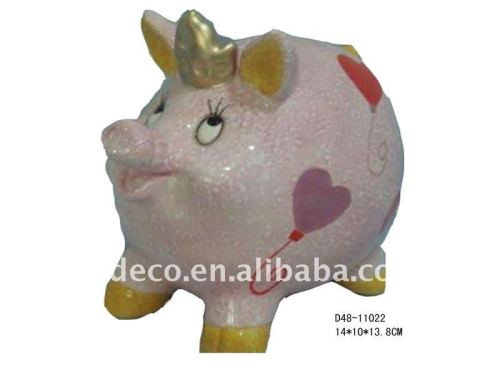 Ceramic money band pig decoration