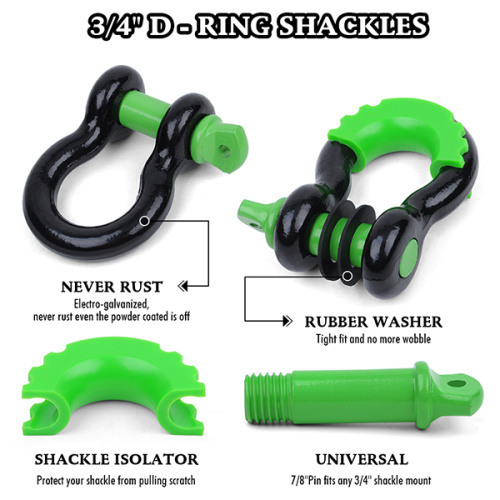 3Inch 6M Shackle Tow Strap Kits With Bag