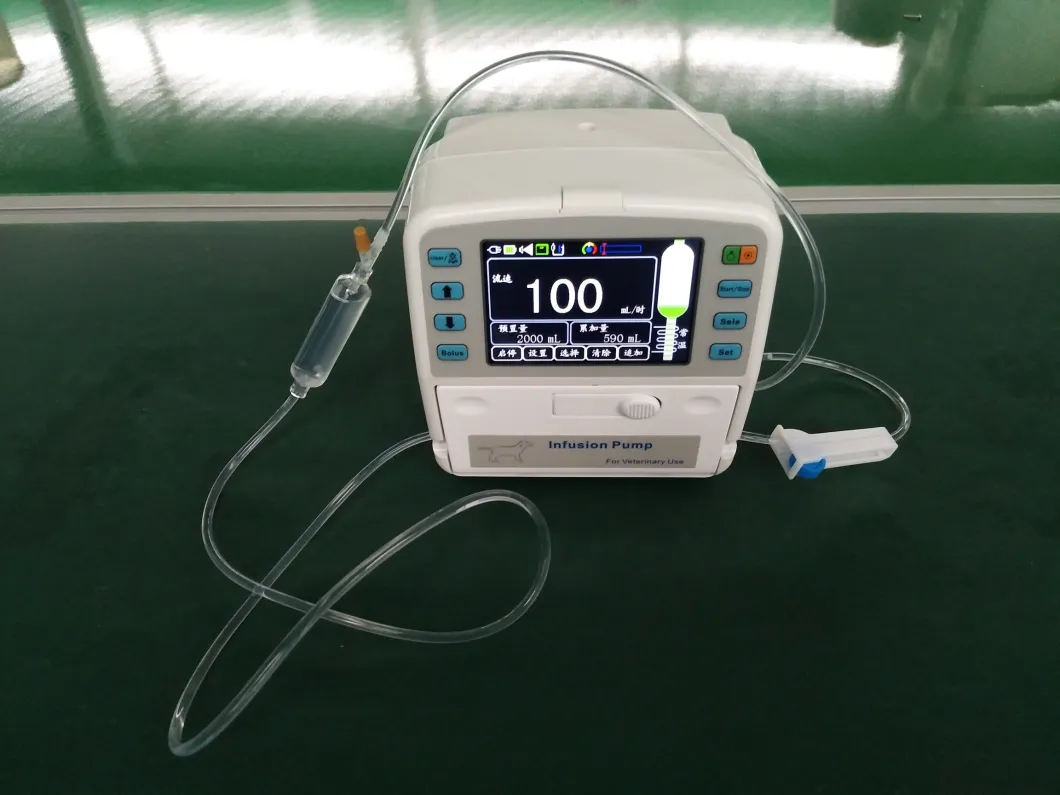Vet Clinics Hospital CE ISO Certification LCD Display Volumetric Automatic Veterinary Infusion Pump for Animal Use