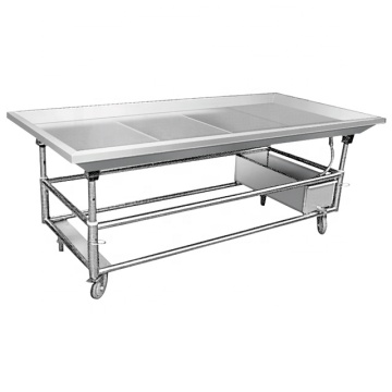 Customized Stainless Steel Fish Cleaning Table with Sink