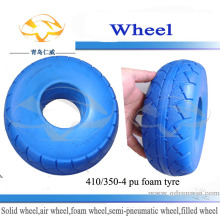 Blue PU Flat Free Tyre Tire