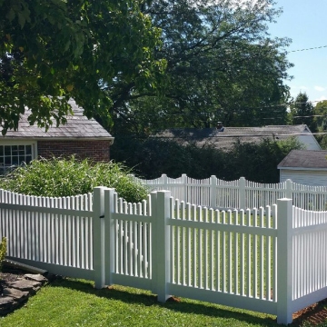 SunnyRoyal White Chinese Fir Wood Picket Fence Panels, 46"W x 24"H, Lighted Fence