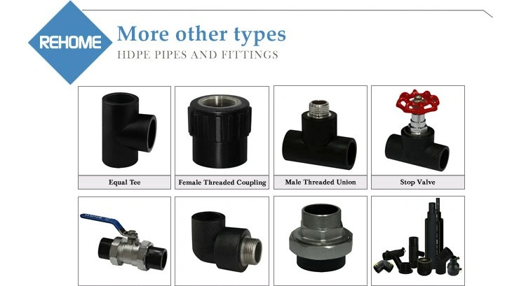 ISO 4427 China Factory Black Pipe 25mm/32mm/40mm Elbow 90 HDPE /PE Pipe Fittings for Water Supply