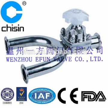 Sanitary U type Clamped Diaphragm Valve