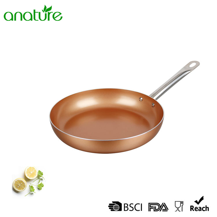 Copper Titanium Ceramic Coating Induction Bottom Fry Pan