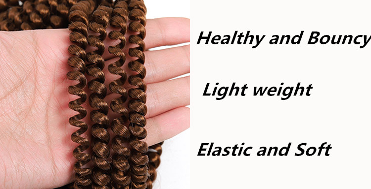 Wholesale Price Synthetic Braiding Hair Ombre  Color Women Spring Twist Crochet Braid Hair Extension 8 inch Spring Twist Hair