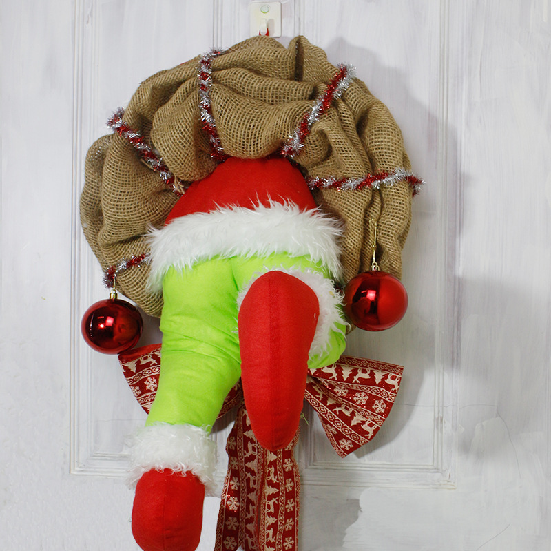 How the Christmas thief Stole Christmas Burlap Wreath