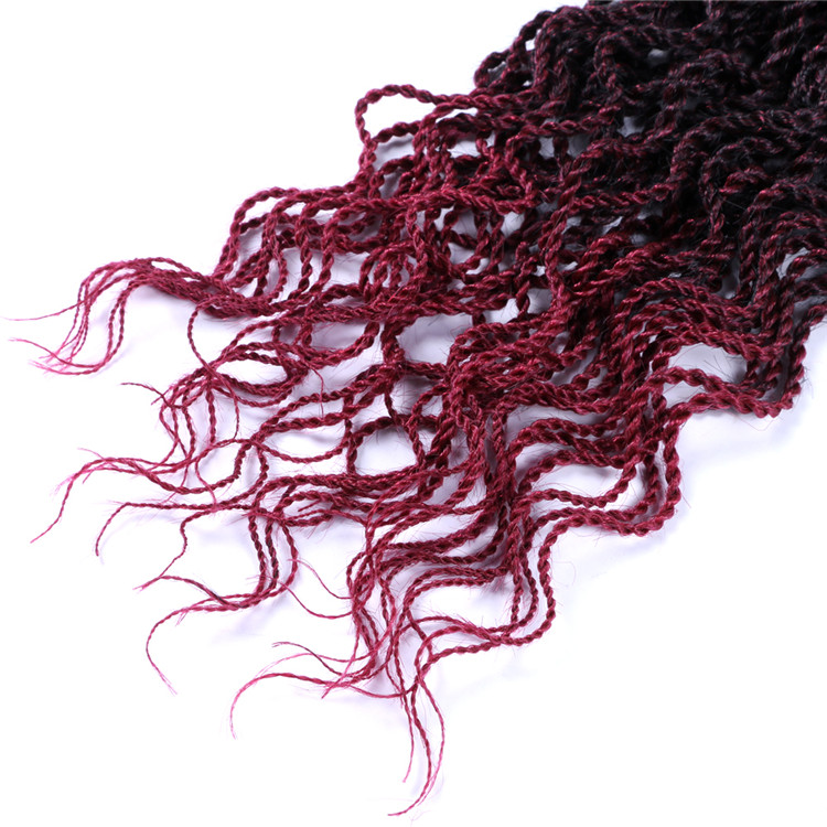 Senegalese Twist Crochet Braids Wavy Senegalese Braids  Synthetic Hair Braids Preloop Extensions 18inch 15strands/pack