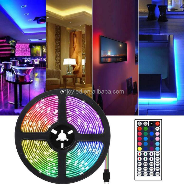 Amazon popular 10 meter waterproof 12V low voltage 5050RGB light with 44 key infrared controller LED set