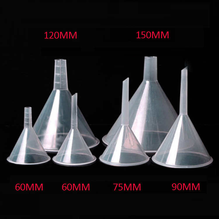 Clear Funnels with Long Reaching Spout For Liquid Transfer Home Plastic Filter Funnel Multi-Purpose Kitchen Mini Funnel