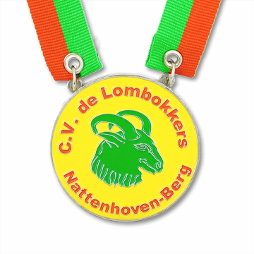 Custom round shape enamel goat medal