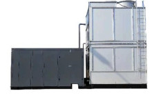 Evaporative cooling screw chiller unit