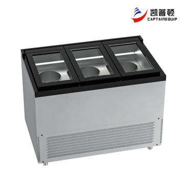 Flip-Top Ice Cream Display Cooler