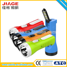 Wholesale household cheap plastic flashlight rechargeable led flat torch