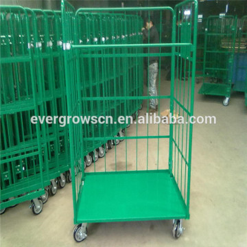 Cargo storage roll container/folding roll cage