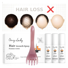 Anti Hair Loss Spray with Scalp Massager & Derma Scalp Roller for Hair and Beard Growth