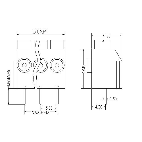 AT118-5.0XXX -APCB Spring Terminal Block Pitch5.0 