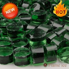 Hot sale GREEN tubes glass for fire pit