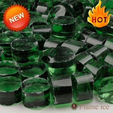 Hot sale GREEN tubes glass for fire pit