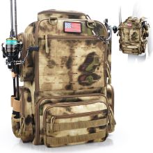 Waterproof Large Storage Backpack Fishing Tackle Bag with Box