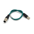 M12 macho direto para o cabo masculino RJ45 8pin