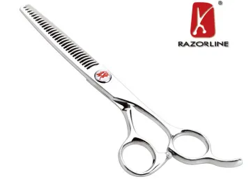 30 Teeth Titanium Coating Stainless Steel Hair Thinning Scissors With Convex Edge Blades