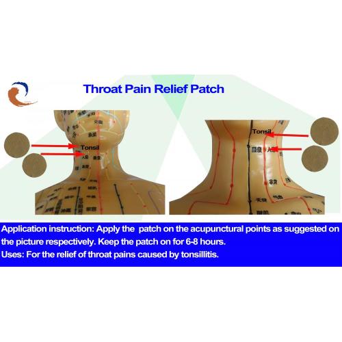 Patch anti-douleur de gorge (traitement de l&#39;amygdalite)