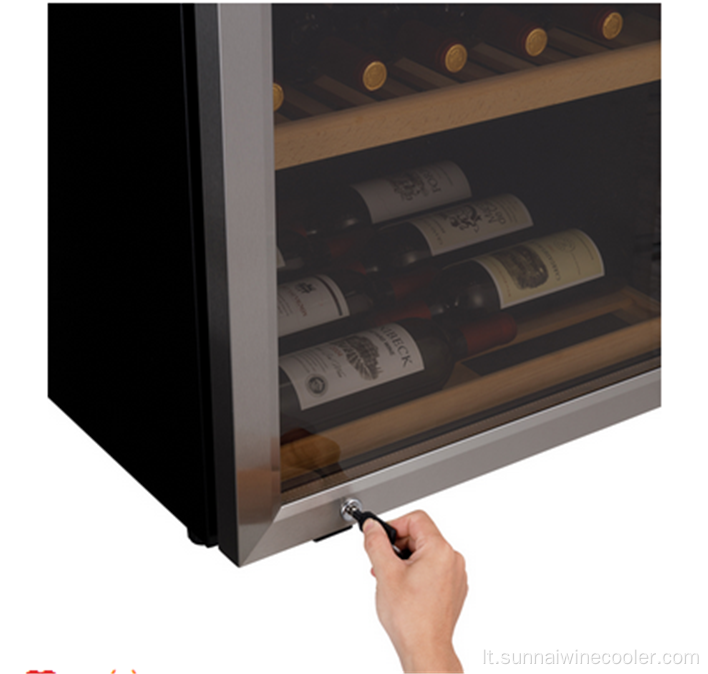 Didmeninis vyno šaldytuvas laisvai stovintis vyno aušintuvo šaldytuvas