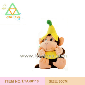 Plush Lovely Banana Hat Monkey Toys