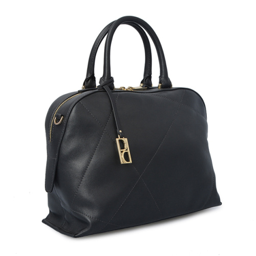 Cartella in pelle Borsa weekend Borsa grande per netbook nera