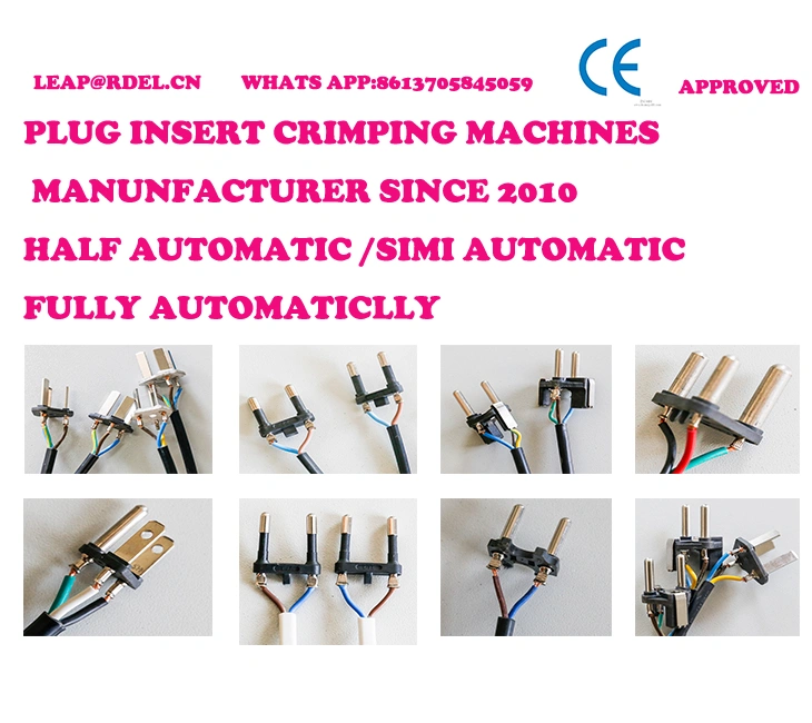Simi-Automatic 3 Pins VDE Plug Insert Crimping Machines