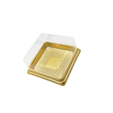 Переработанные прозрачные прозрачные пластиковые квадратные коробки для торта