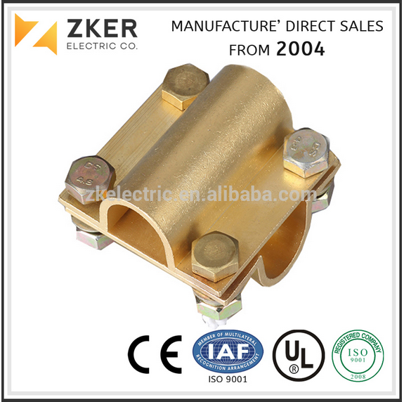 Brass Ground rod clamp Diameter 1/2'' 3/4'' 5/8'' 1'' A clamp G clamp Joint Connector Grounding Accessories