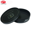 Rigid Black Cardboard Round Box With Lid