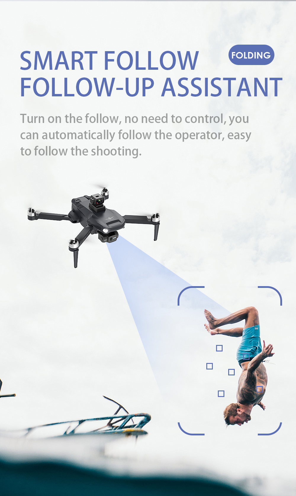 2022 New Drone KF106 MAX 6K HD Dual Camera With GPS Optical Flow Localization Remote Control Aerial Photography Folding Drones