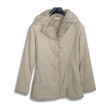 Women's Corduroy Coat with Teddy Fur Inside