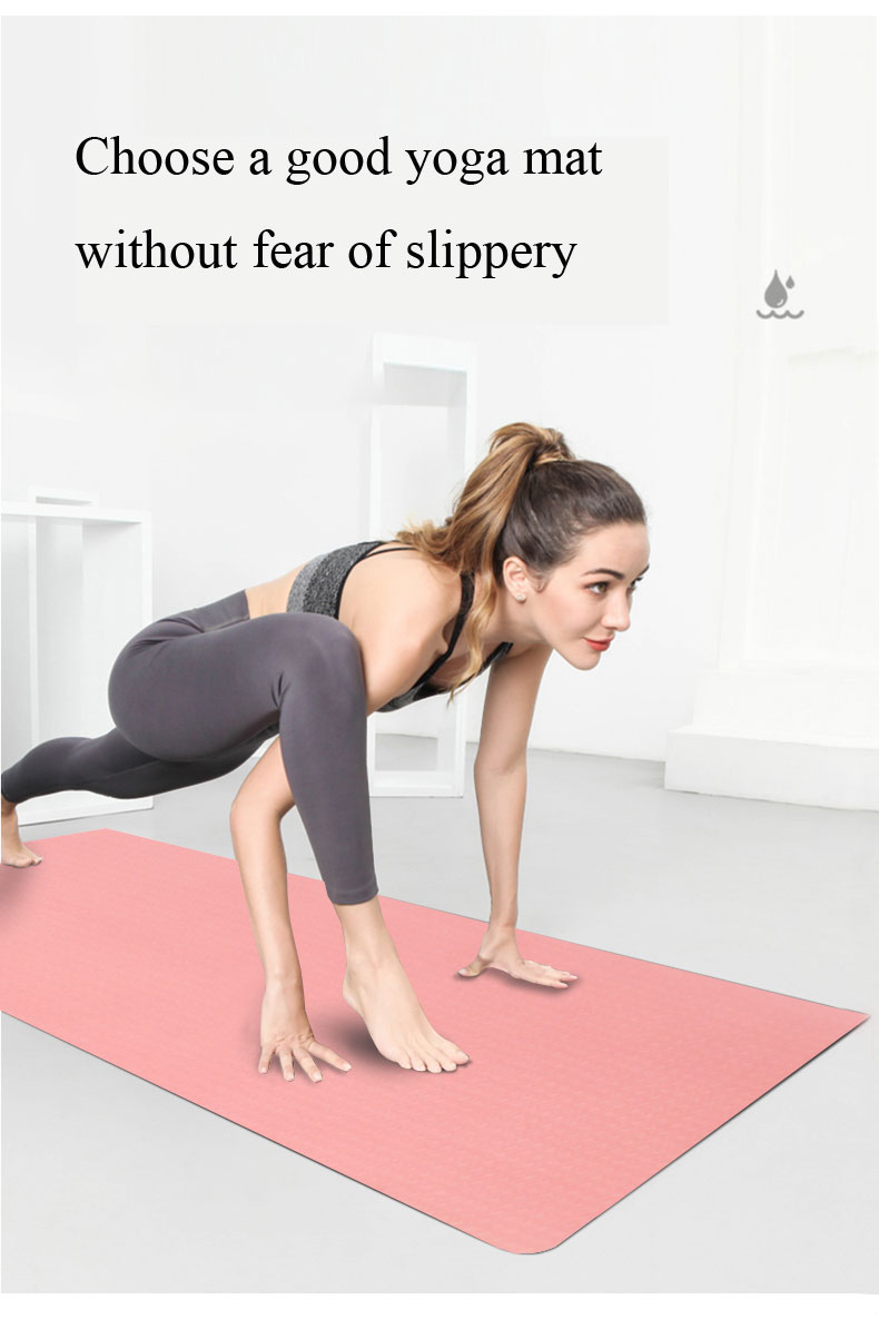 PVC Fitness Pilates Doble Colorida Anti lágrima HPE Matera de yoga gruesa