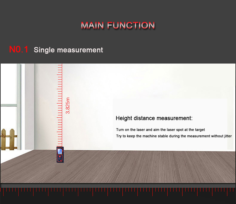 single measure laser distance meter