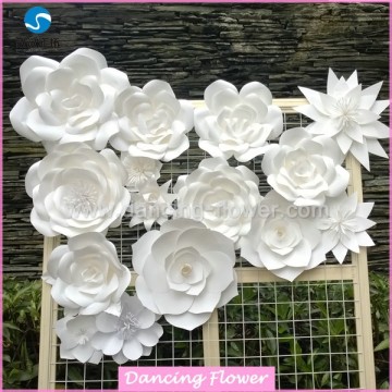 Decorative wedding ivory giant handmade paper flowers