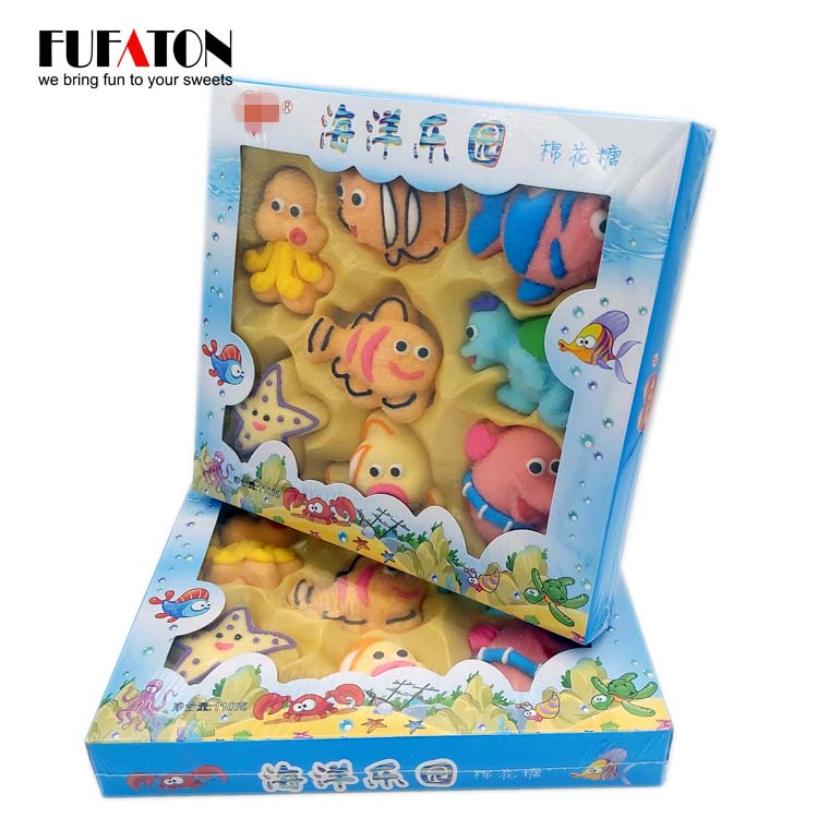 Handmade ocean sea animal marshmallow lollipops candy