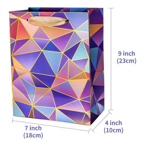 कस्टम कंट्रास्ट रंग लक्जरी उपहार पैकेजिंग पेपर बैग