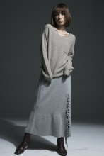 cashmere lady V neck pullover sweater