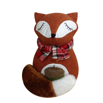 Christmas door stopper with cute fox shape