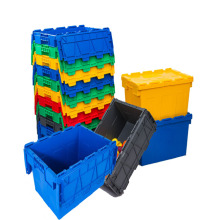 Stackable Plastic Crates with Lids: Storage Totes & Mobile Containers